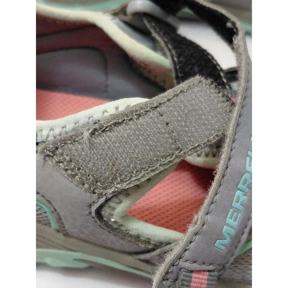 Merrell Kids Hydro H2O Hiker Sport Sandal (Gray, Pink and Turquoise) Size 3M